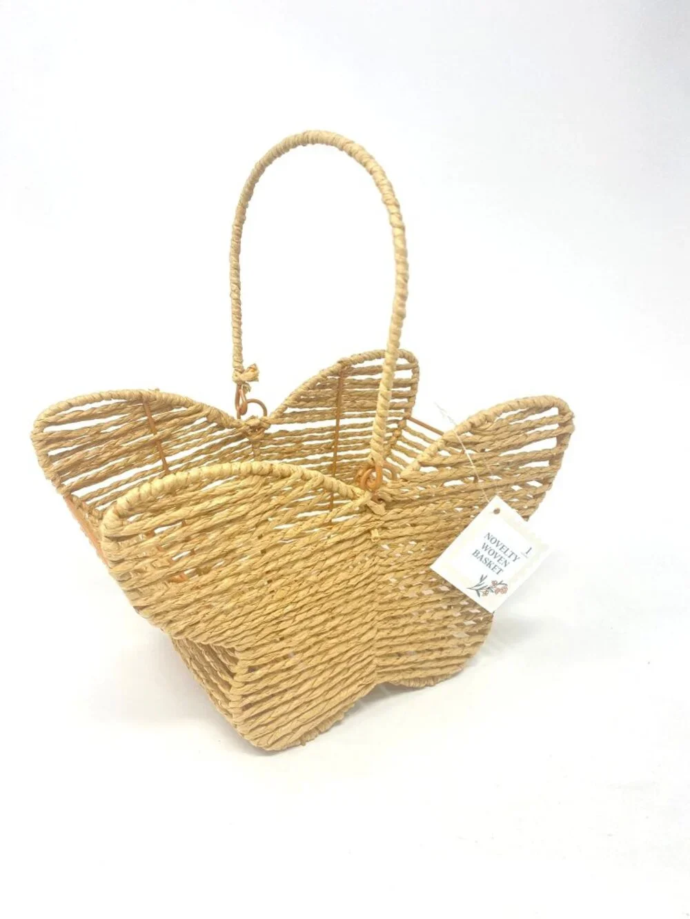 Target Novelty Woven Butterfly Shaped Basket With Handle Decor Easter
